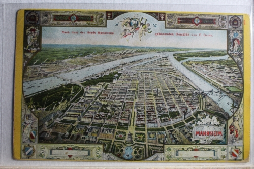 AK Mannheim Künstlerkarte (Gemälde v. C. Grote) 1906 gebraucht #PD816