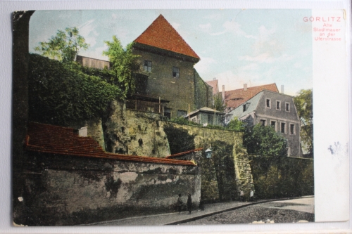 AK Görlitz Alte Stadtmauer an der Uferstrasse 1906 gebraucht #PD724