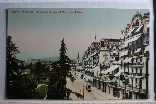 AK Montreux Hôtel du Cygne st Montreux-Palace ungebraucht #PD743