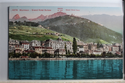 AK Montreux Grand Hotel Suisse - Grand Hotel Caux ungebraucht #PD744