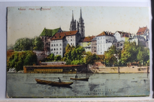 AK Basel Platz mit Münster 1908 gebraucht #PD746
