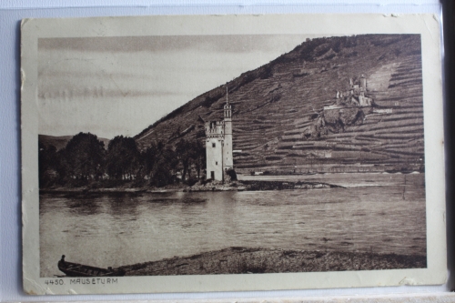 AK Binger Mäuseturm 1928 gebraucht #PD900