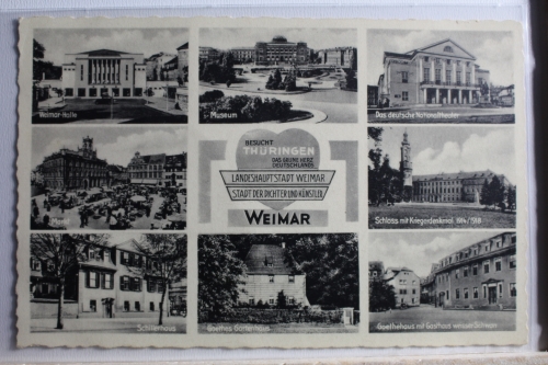 AK Weimar Schillerhaus, Goethes Gartenhaus usw. Mehrbildkarte ungebraucht #PD909
