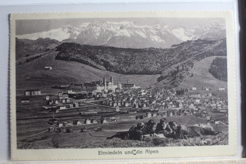 AK Einsiedeln und die Alpen 1929 gebraucht #PD918