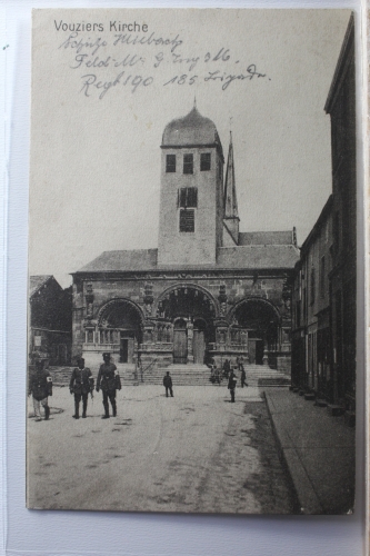 AK Vouziers Kirche Feldpost 1916 gebraucht #PE091