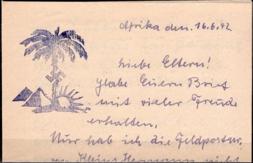 Inselpost Brief mit Palmenstempel #DGQ12