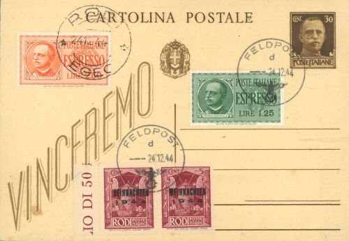 Inselpost 12 III, IV u.a. auf Postkarte #DGQ00