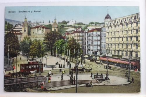 AK Bilbao Boulevard y Arenal 1913 gebraucht #PE300