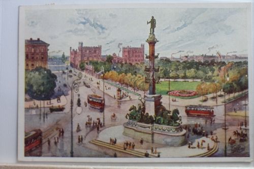AK Wien Praterstren Künstlerkarte 1922 gebraucht #PE344