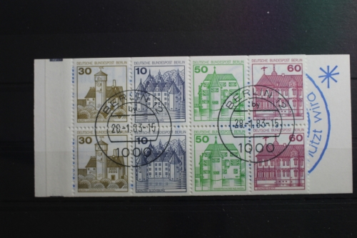 Berlin MH 12caI Pf III oZ gestempelt Markenheftchen Plattenfehler #SG256