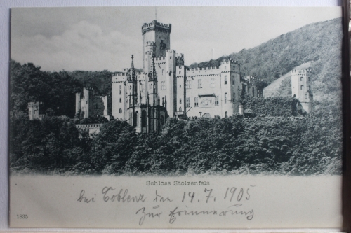 AK Koblenz Schloss Stolzenfels 1905 gebraucht #PE406