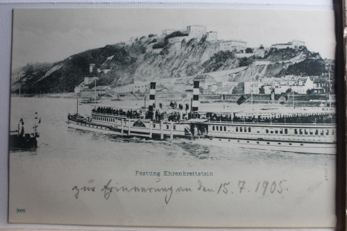 AK Koblenz Festung Ehrenbreitstein 1905 gebraucht #PE404
