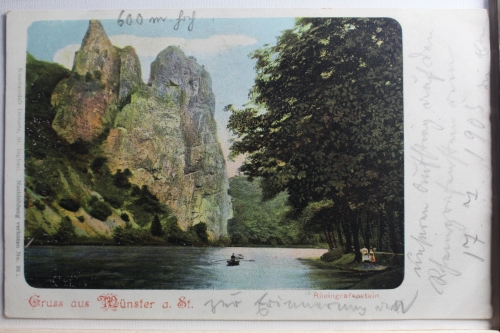 AK Bad Münster am Stein Rheingrafenstein 1905 gebraucht #PE409