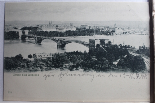AK Koblenz Panorama 1905 gebraucht #PE410