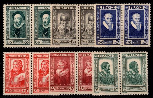 Frankreich 600-605 postfrisch als waagerechtes Paar #DID34