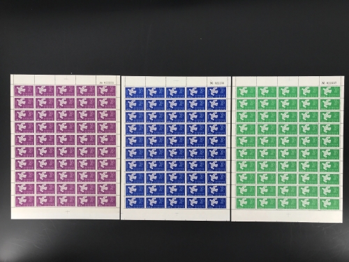 Zypern 50er Bögen 215-217 postfrisch 1x quer gefaltet #KB439