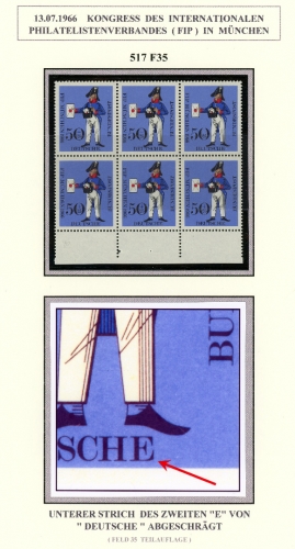 Bund 517 F35 postfrisch Plattenfehler #KB497
