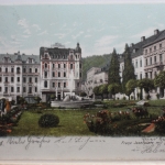 AK Marienbad Franz Joselplatz mit Hotel Egeriänder 1904 gebraucht #PF010