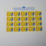 Liechtenstein Jahrg. 1984 mit 20x 837-865 postfrisch Bogens. KW. 650,- #SJ414