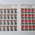 Liechtenstein Jahrg. 1984 mit 20x 837-865 postfrisch Bogens. KW. 650,- #SJ415
