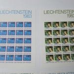 Liechtenstein Jahrg. 1983 mit 20x 816-836 postfrisch Bogens. KW. 630,- #SJ412