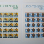 Liechtenstein Jahrg. 1983 mit 20x 816-836 postfrisch Bogens. KW. 630,- #SJ412