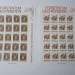 Liechtenstein Jahrg. 1983 mit 20x 816-836 postfrisch Bogens. KW. 630,- #SJ412
