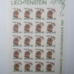 Liechtenstein Jahrg. 1983 mit 20x 816-836 postfrisch Bogens. KW. 630,- #SJ412