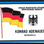 Sharjah Goldmarken Block 52 B postfrisch im Folder, Adenauer #JS507
