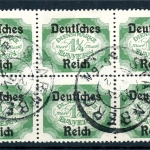 Deutsches Reich Dienst im 10er Block 47 I + II gestempelt Fotobefund #GJ446