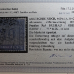 Deutsches Reich 13 gestempelt mit Fotobefund Krug BPP, Aufgabestempel #SN770