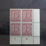 SBZ 133Y wb Eckrandviererblock postfrisch geprüft Ströh BPP #SQ047