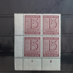 SBZ 133Y wb Eckrandviererblock postfrisch geprüft Ströh BPP #SQ046