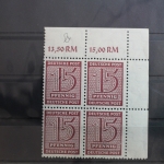 SBZ 133Y wb Eckrandviererblock postfrisch geprüft Ströh BPP #SQ051