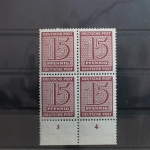 SBZ 133Y wb Viererblock postfrisch geprüft Ströh BPP #SQ050