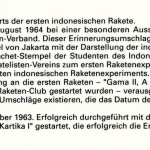 Erinnerungsumschlag zum 1. Raketenstart Indonesiens am 24.8.1963 #KB512