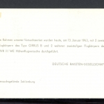 Bund Raketenpost DRG Höhenrakete Sahlenburg 1963 #HD051