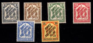 Deutsches Reich Dienstmarken 9-14 mit Falz #DIO22