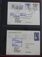 Motiv Flugpost Erstflüge Lufthansa kleiner Briefebestand in 2 Ordnern #AAA96