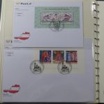 Österreich großer FDC Bestand mit Kleinbögen in 4 Safe-Alben #AAB00