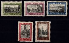 Danzig 207-211 postfrisch teilweise geprüft Kniep BPP #DIS02