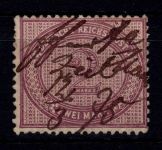 Deutsches Reich 37 a gestempelt Federzugentwertung, geprüft Wiegand BPP #DIT87