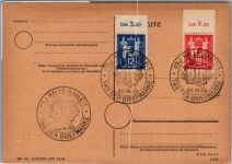 DDR 243-244 O6 auf Postkarte mit Sonderstempel Tag der Briefmarke #DJH06