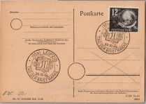 DDR 245 auf Postkarte Ersttagsonderstempel Leipzig #DJH22