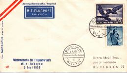 Österreich 955 u.a. auf Brief Flugpost #DJK16
