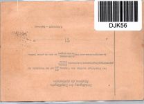 Österreich 154 auf Paketkarte #DJK56