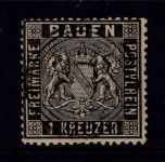 Baden 9 gestempelt tiefst geprüft Seeger BPP #DIY96