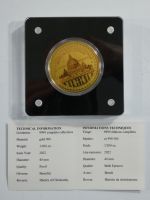 Medaille Motiv Benedikt, 999er Gold 1/200 oz, mit Zertifikat im Folder #EAA11