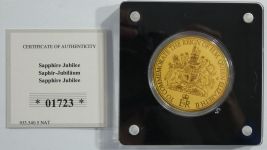 Medaille Motiv Saphir Jubiläum, 999er Gold 1/200 oz, mit Zertifikat #EAA13