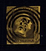 Preußen 4 gestempelt N4 1252 "Rogasen", tiefst geprüft Kastaun BPP #DJY52